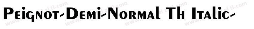 Peignot-Demi-Normal Th Italic字体转换